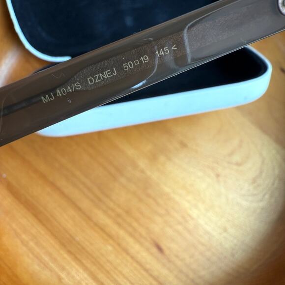 MARC JACOBS‎ MJ 404/S Sunglasses Brown Round Frame Acetate Logo Arms Italy